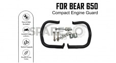 Fit For Royal Enfield Bear 650 Compact Engine Guard Black - SPAREZO